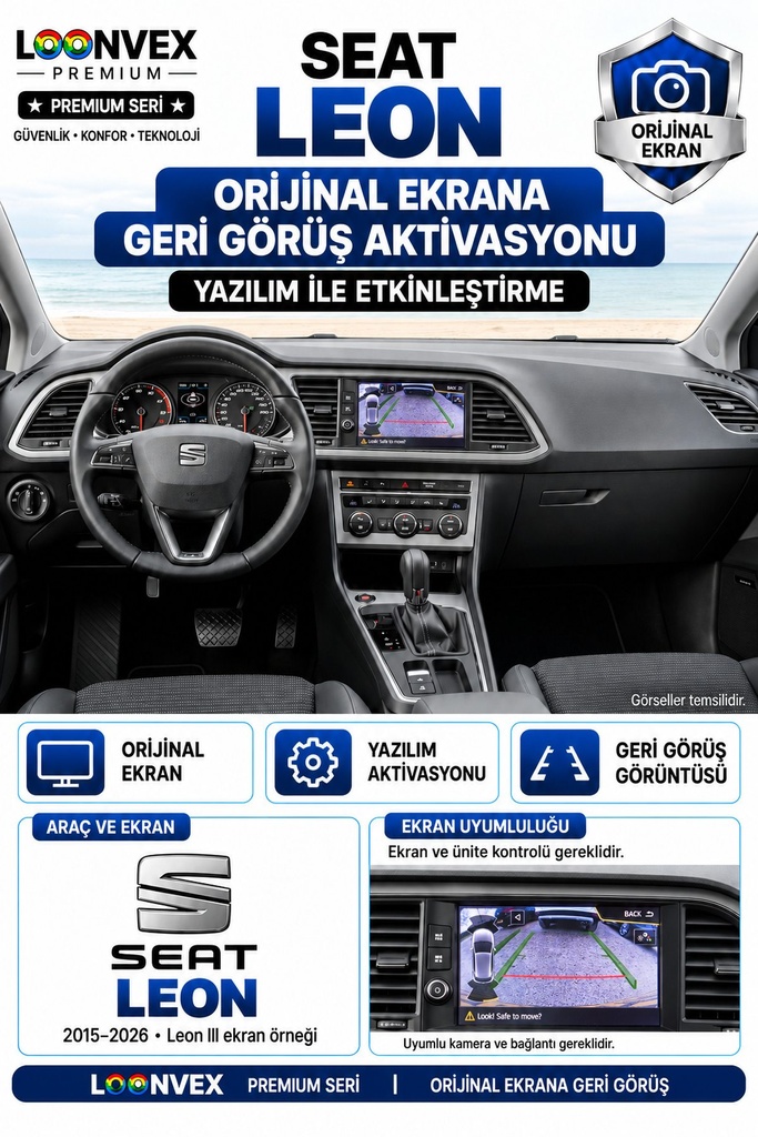 [LNV-OGK-0019] LOONVEX SEAT Leon Orijinal Ekrana Geri Görüş Aktivasyonu