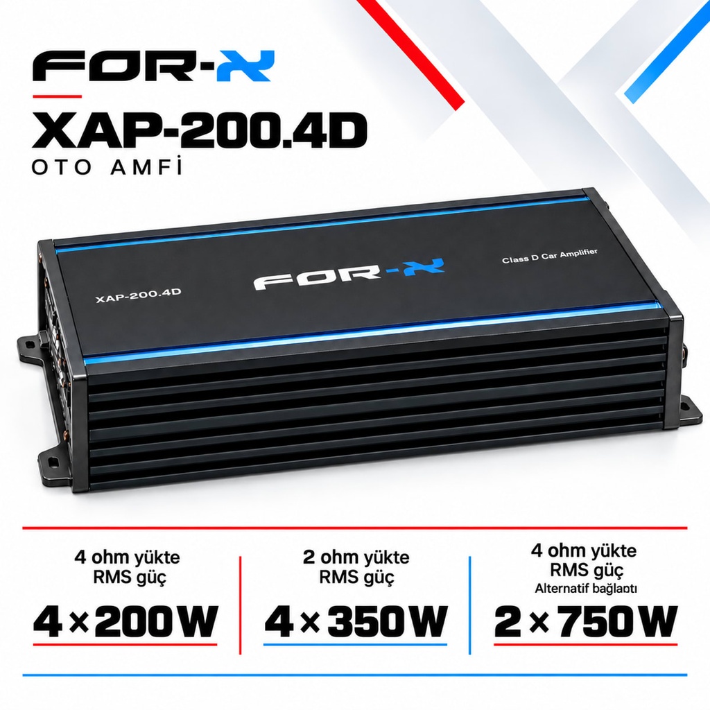 [LNV-FX-XAP-200.4D] FOR-X XAP-200.4D Oto Amfi