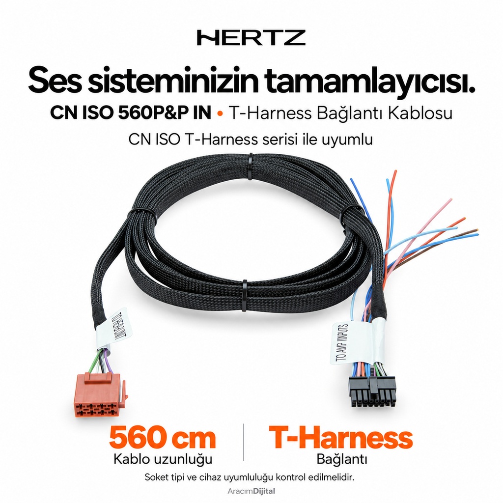 [LNV-HZ-CN-ISO-560P-P-IN] Hertz CN ISO 560P&P IN T-Harness Bağlantı Kablosu