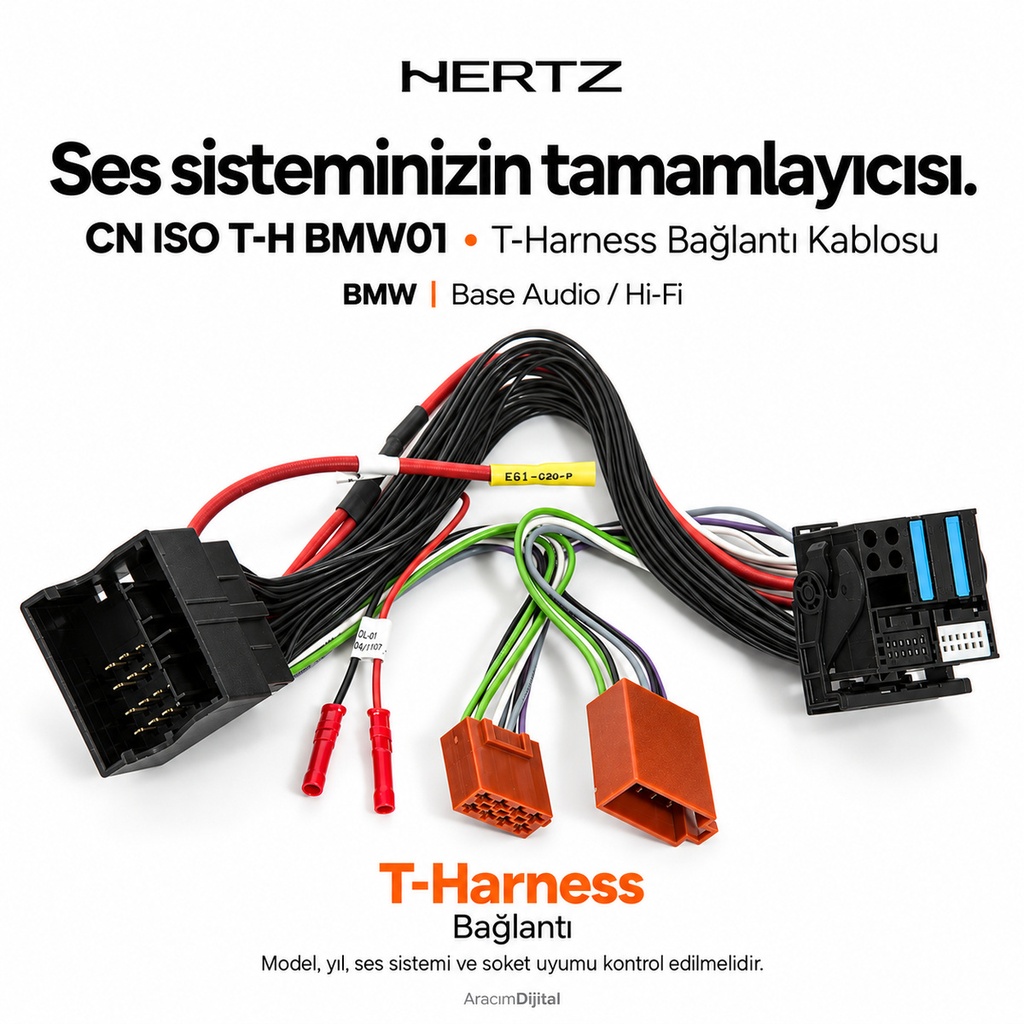 [LNV-HZ-CN-ISO-T-H-BMW01] Hertz CN ISO T-H BMW01 T-Harness Bağlantı Kablosu
