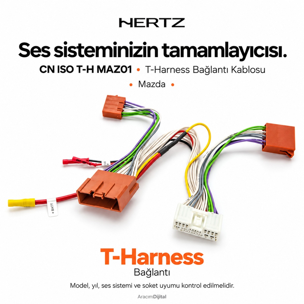 [LNV-HZ-CN-ISO-T-H-MAZ01] Hertz CN ISO T-H MAZ01 T-Harness Bağlantı Kablosu