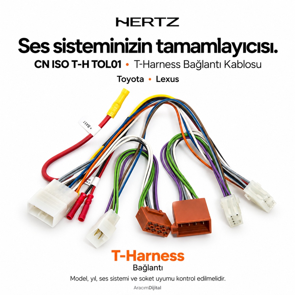 [LNV-HZ-CN-ISO-T-H-TOL01] Hertz CN ISO T-H TOL01 T-Harness Bağlantı Kablosu