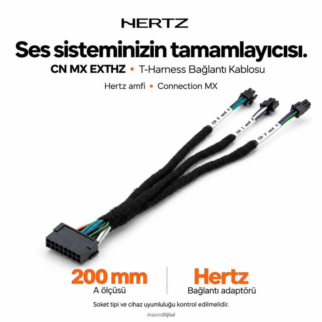 [LNV-HZ-CN-MX-EXTHZ] Hertz CN MX EXTHZ T-Harness Bağlantı Kablosu