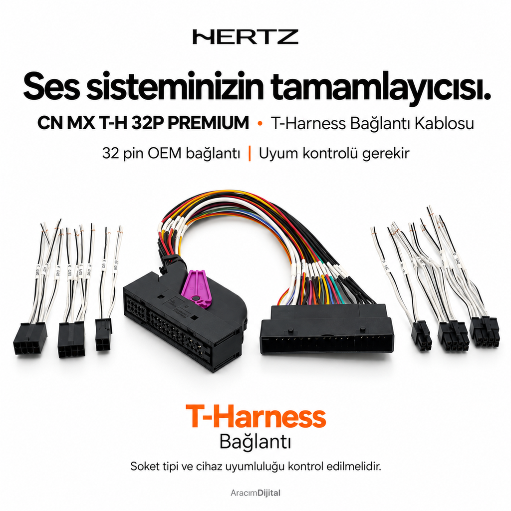 [LNV-HZ-CN-MX-T-H-32P-PREMIUM] Hertz CN MX T-H 32P PREMIUM T-Harness Bağlantı Kablosu