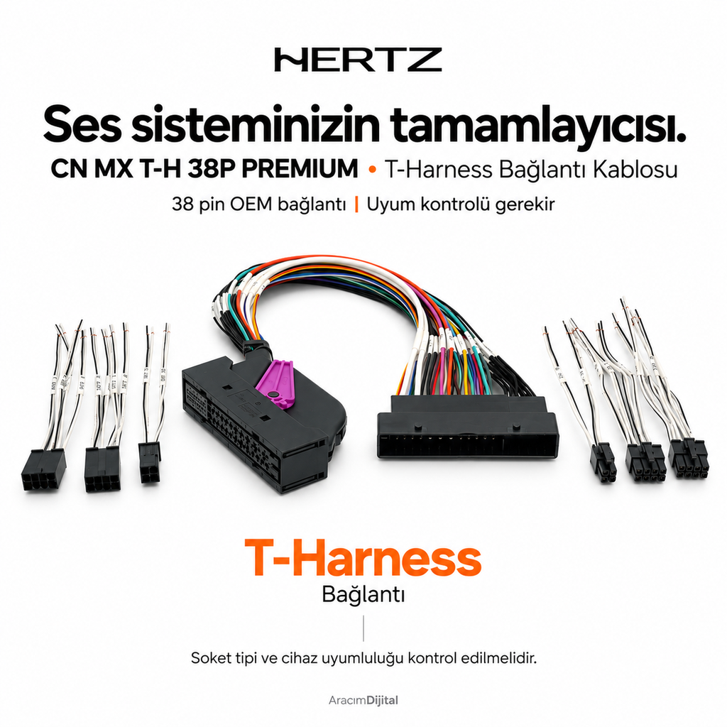 [LNV-HZ-CN-MX-T-H-38P-PREMIUM] Hertz CN MX T-H 38P PREMIUM T-Harness Bağlantı Kablosu