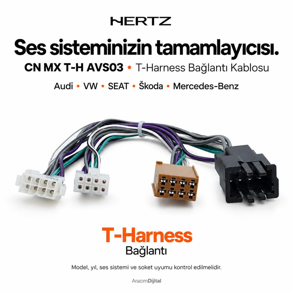 [LNV-HZ-CN-MX-T-H-AVS03] Hertz CN MX T-H AVS03 T-Harness Bağlantı Kablosu