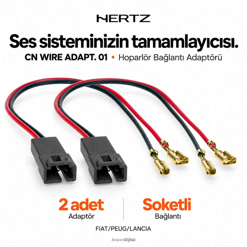 [LNV-HZ-CN-WIRE-ADAPT.-01-FIAT-PEUG-LANCIA-2PCS.] Hertz CN WIRE ADAPT. 01 – FIAT/PEUG/LANCIA 2PCS. Hoparlör Bağlantı Adaptörü