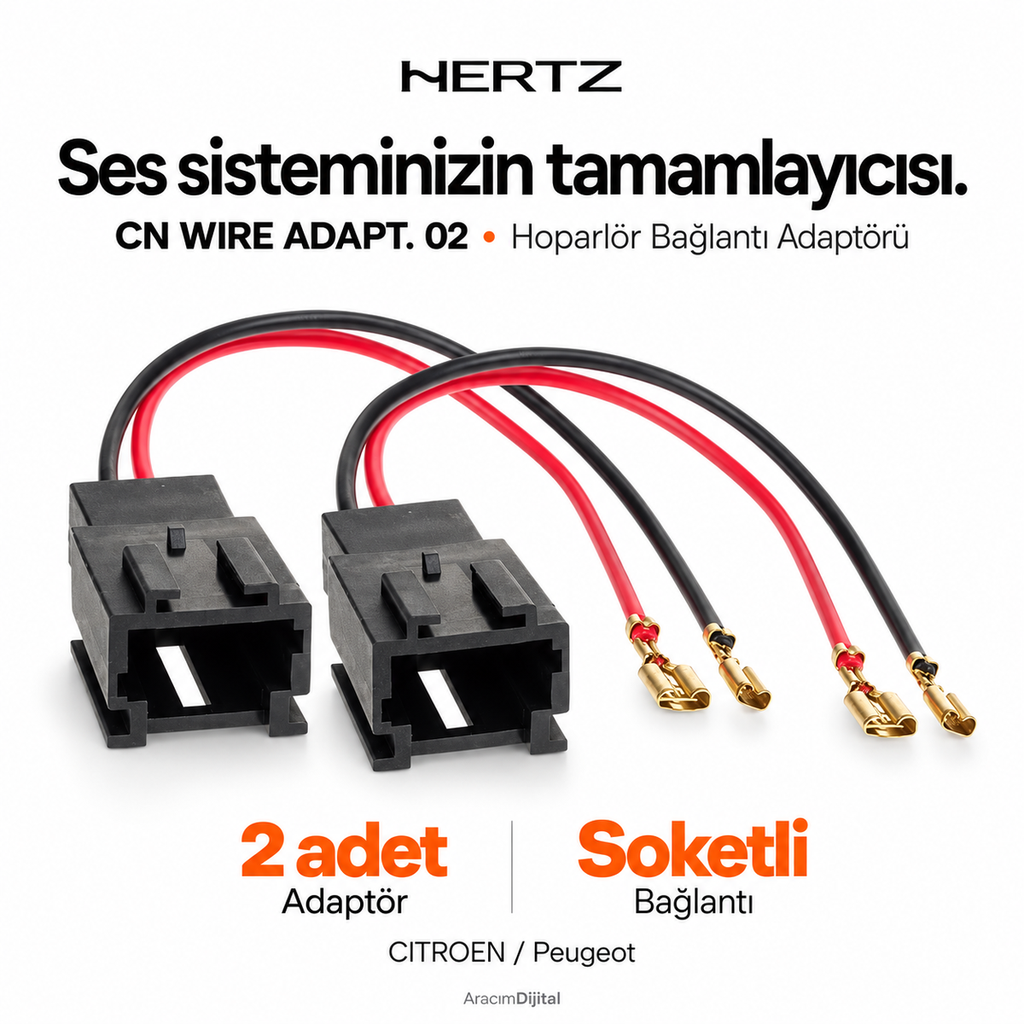 [LNV-HZ-CN-WIRE-ADAPT.-02-CITROEN-PEUG.-2PCS.] Hertz CN WIRE ADAPT. 02 – CITROEN / PEUG. 2PCS. Hoparlör Bağlantı Adaptörü