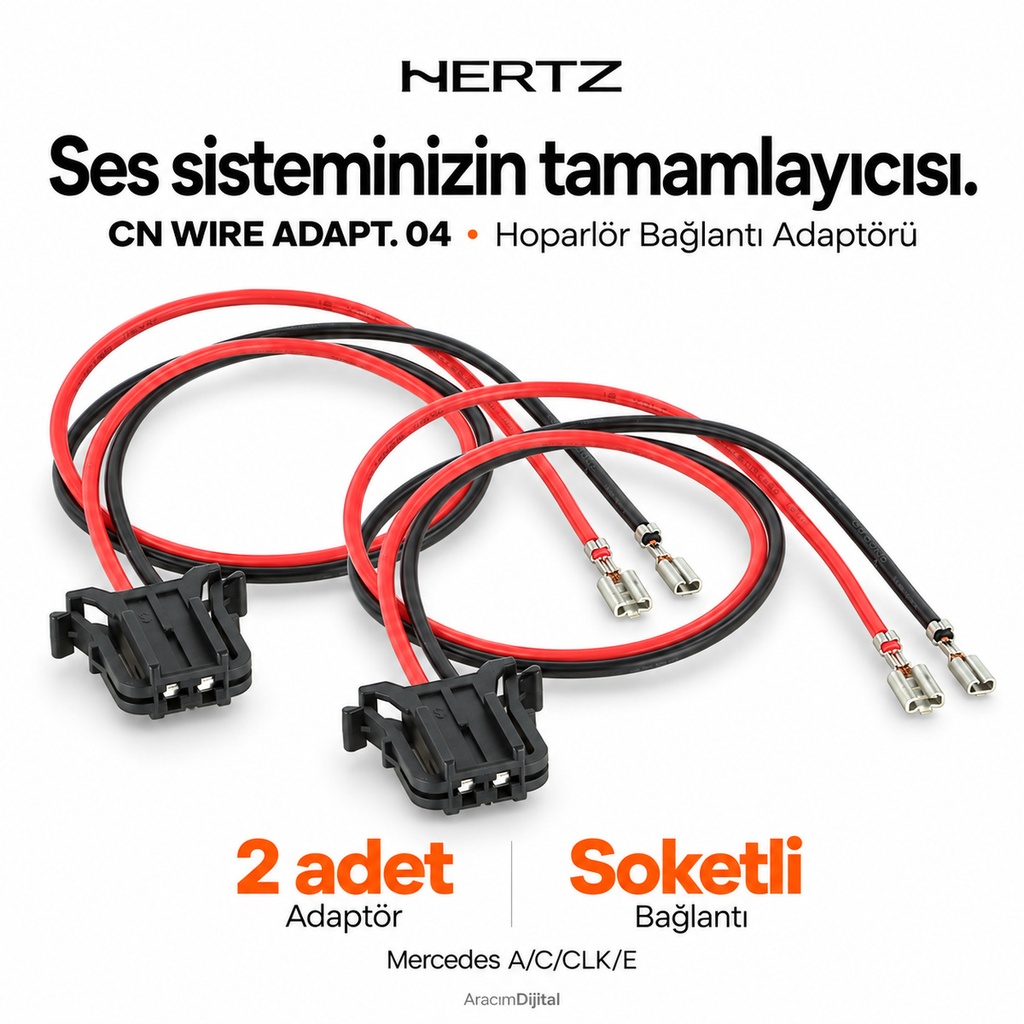 [LNV-HZ-CN-WIRE-ADAPT.-04-MERC.-A-C-CLK-E-2PCS.] Hertz CN WIRE ADAPT. 04 – MERC. A/C/CLK/E 2PCS. Hoparlör Bağlantı Adaptörü