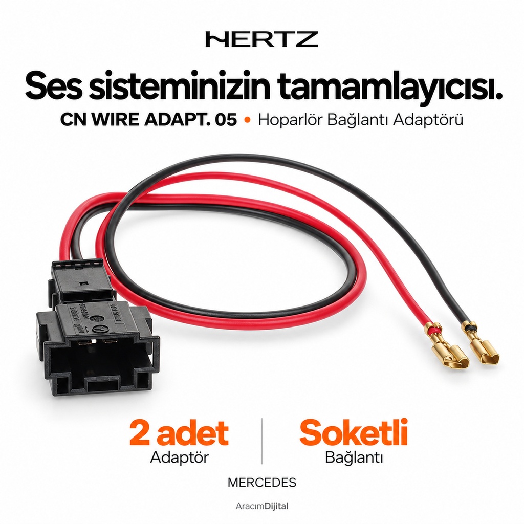 [LNV-HZ-CN-WIRE-ADAPT.-05-MERCEDES-2PCS.] Hertz CN WIRE ADAPT. 05 – MERCEDES 2PCS. Hoparlör Bağlantı Adaptörü