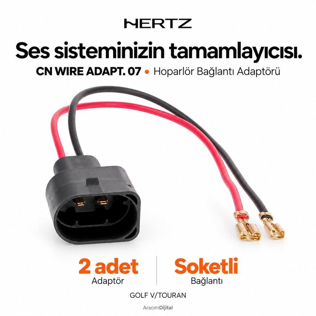 [LNV-HZ-CN-WIRE-ADAPT.-07-GOLF-V-TOURAN-2PCS.] Hertz CN WIRE ADAPT. 07 – GOLF V/TOURAN 2PCS. Hoparlör Bağlantı Adaptörü