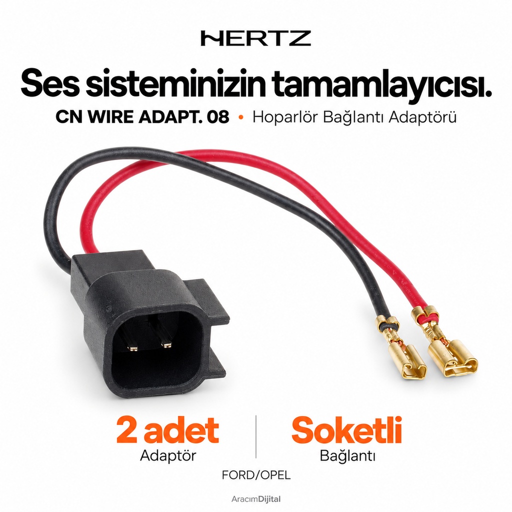 [LNV-HZ-CN-WIRE-ADAPT.-08-FORD-OPEL-2PCS.] Hertz CN WIRE ADAPT. 08 – FORD/OPEL 2PCS. Hoparlör Bağlantı Adaptörü