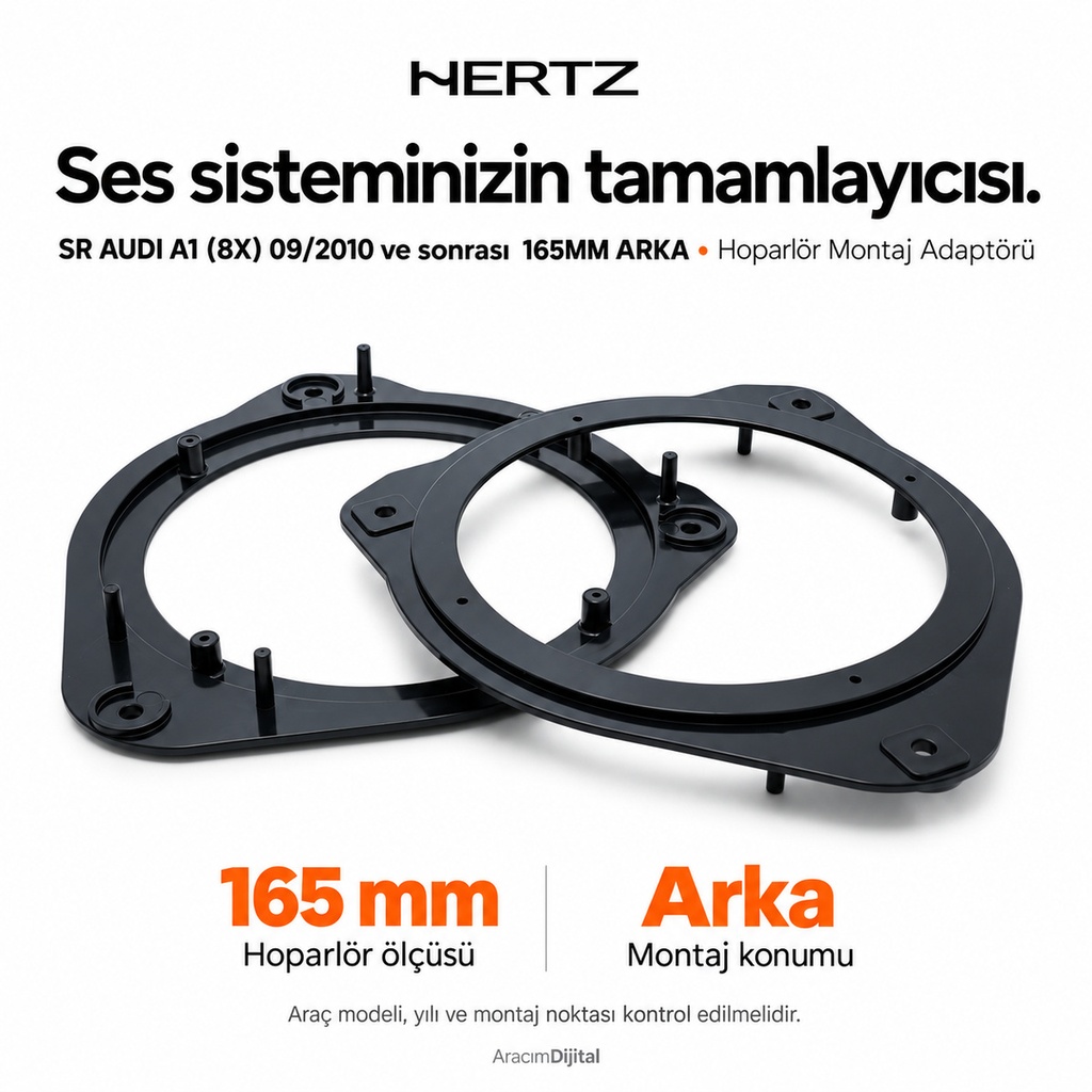 [LNV-HZ-SR-AUDI-A1-8X-09-2010--165MM-REAR] Hertz SR AUDI A1 (8X) 09/2010-> 165MM REAR Hoparlör Montaj Adaptörü