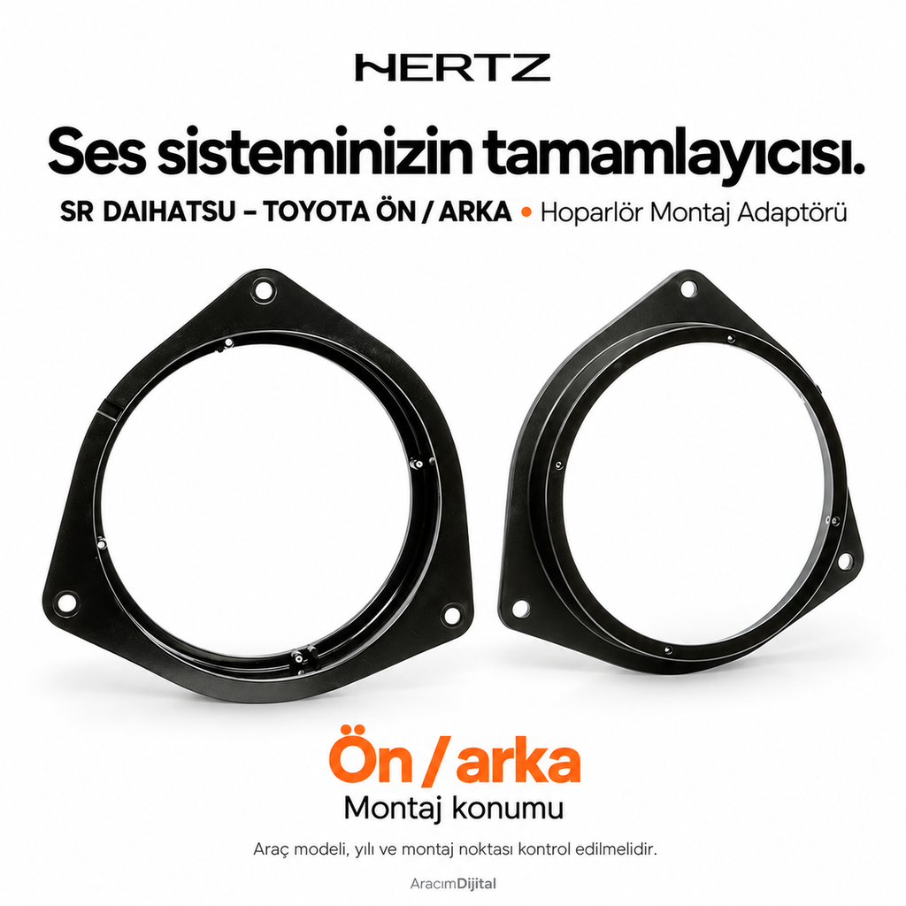 Hertz SR DAIHATSU – TOYOTA FRONT + REAR Hoparlör Montaj Adaptörü