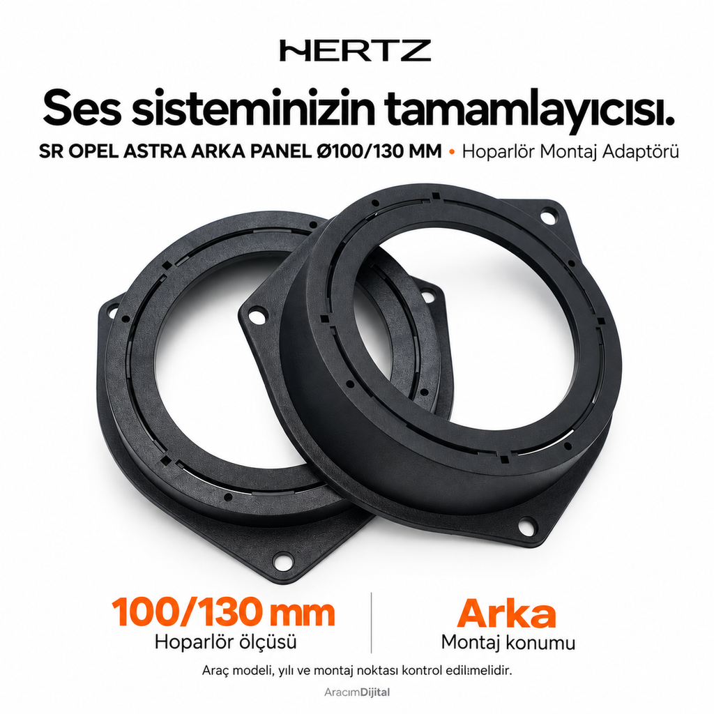 [LNV-HZ-SR-OPEL-ASTRA-REAR-PANEL-100-130-MM] Hertz SR OPEL ASTRA REAR PANEL Ø100/130 MM Hoparlör Montaj Adaptörü