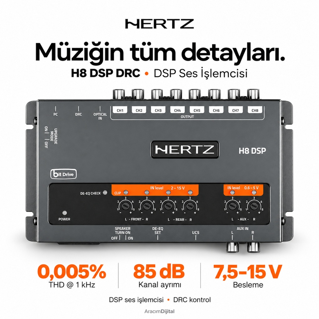 [LNV-HZ-H8-DSP-DRC] Hertz H8 DSP DRC DSP Ses İşlemcisi