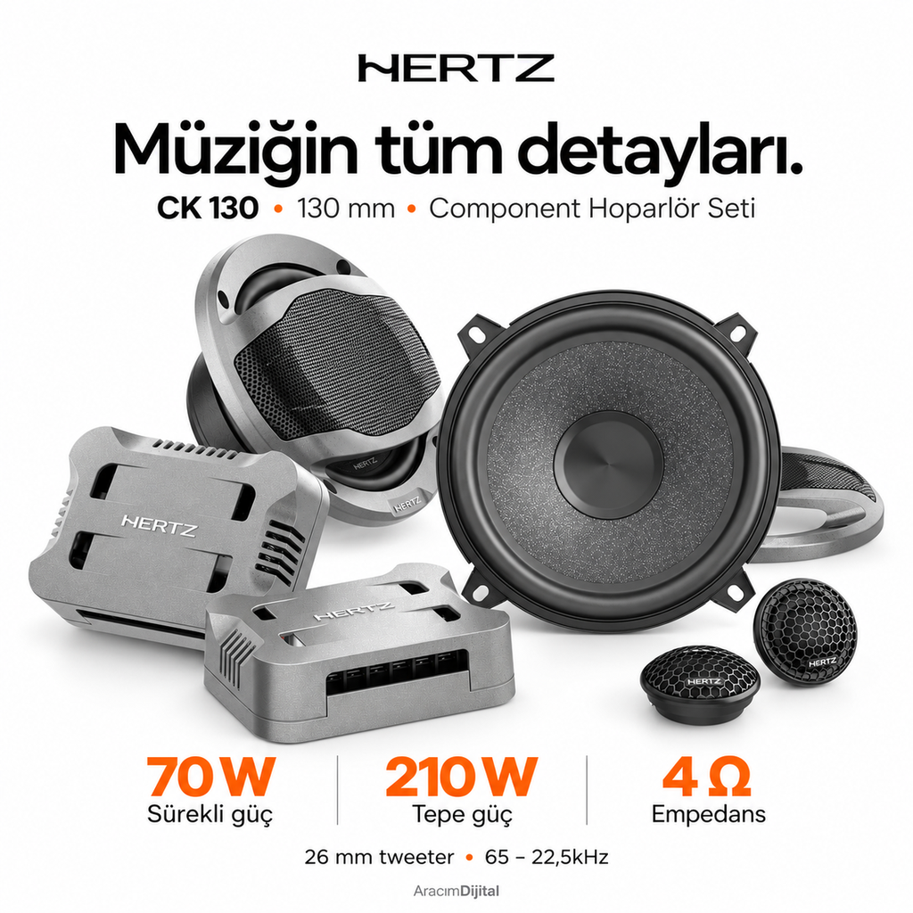 [LNV-HZ-CK-130] Hertz CK 130 Component Hoparlör Seti
