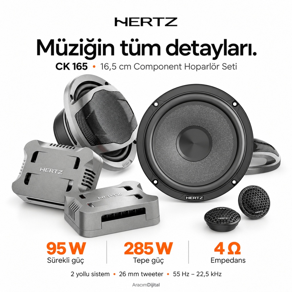 [LNV-HZ-CK-165] Hertz CK 165 Component Hoparlör Seti