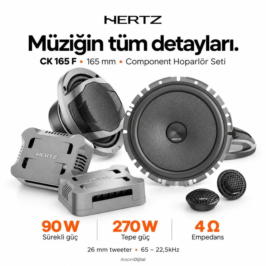 [LNV-HZ-CK-165-F] Hertz CK 165 F Component Hoparlör Seti