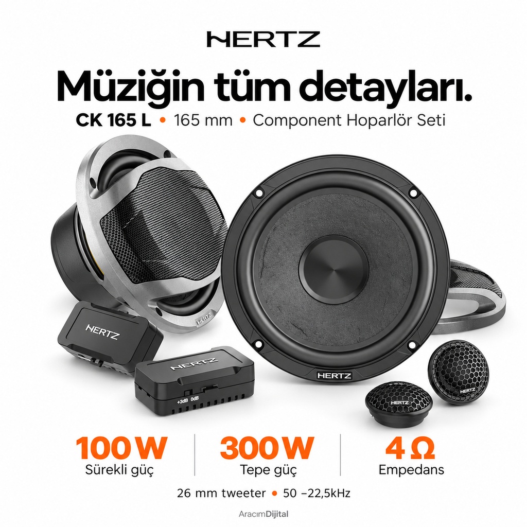 [LNV-HZ-CK-165-L] Hertz CK 165 L Component Hoparlör Seti