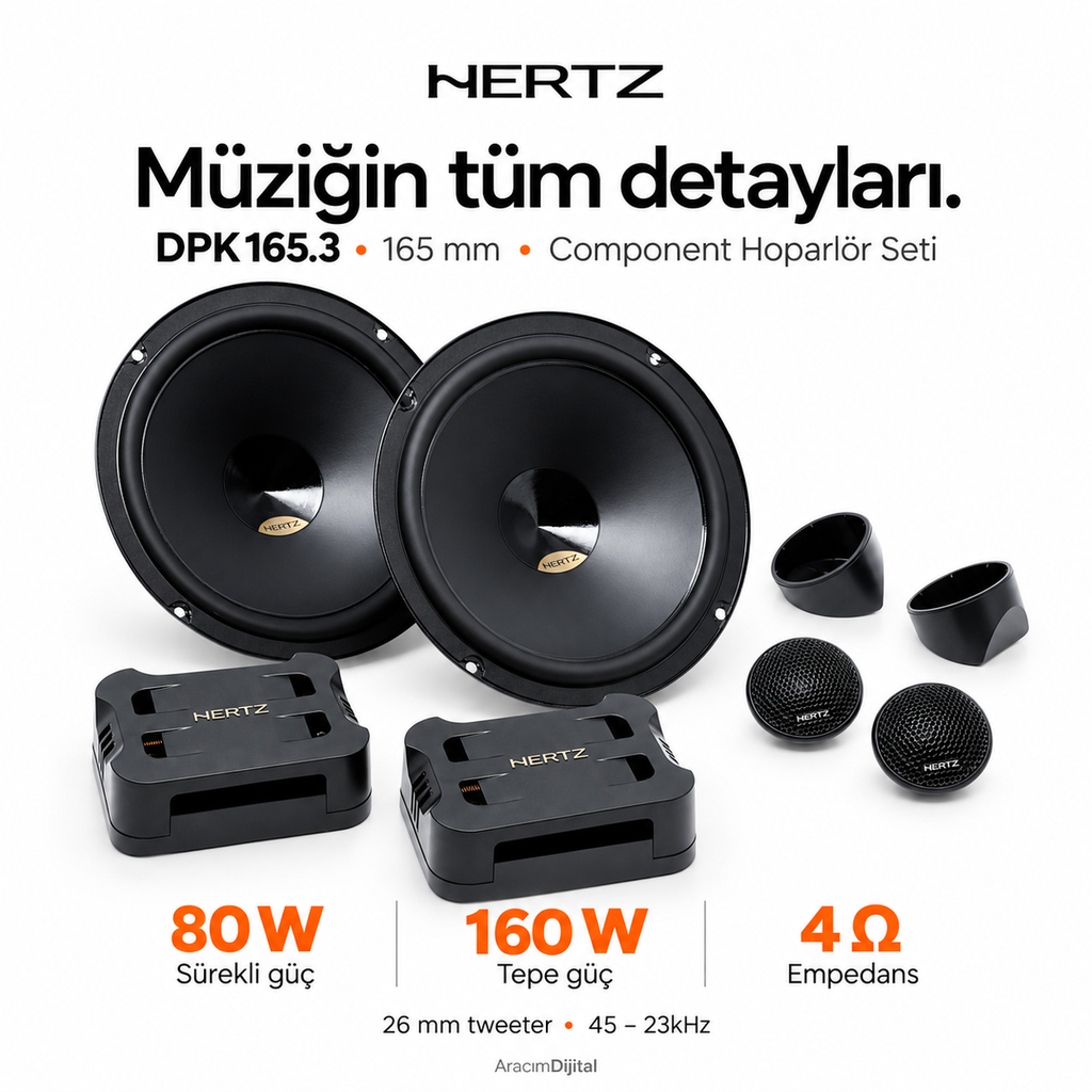 [LNV-HZ-DPK-165.3] Hertz DPK 165.3 Component Hoparlör Seti
