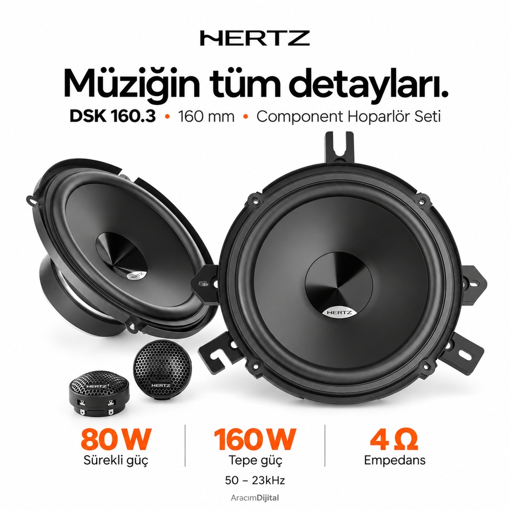 [LNV-HZ-DSK-160.3] Hertz DSK 160.3 Component Hoparlör Seti