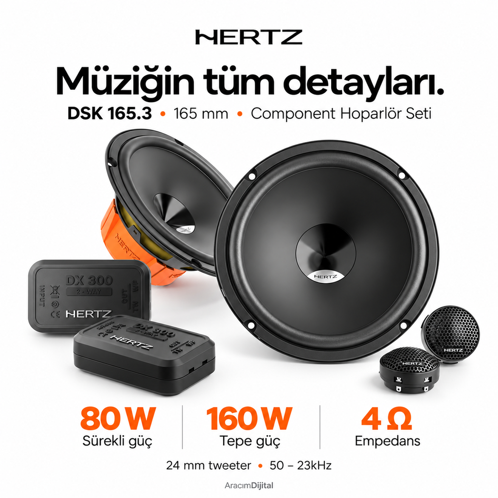 [LNV-HZ-DSK-165.3] Hertz DSK 165.3 Component Hoparlör Seti