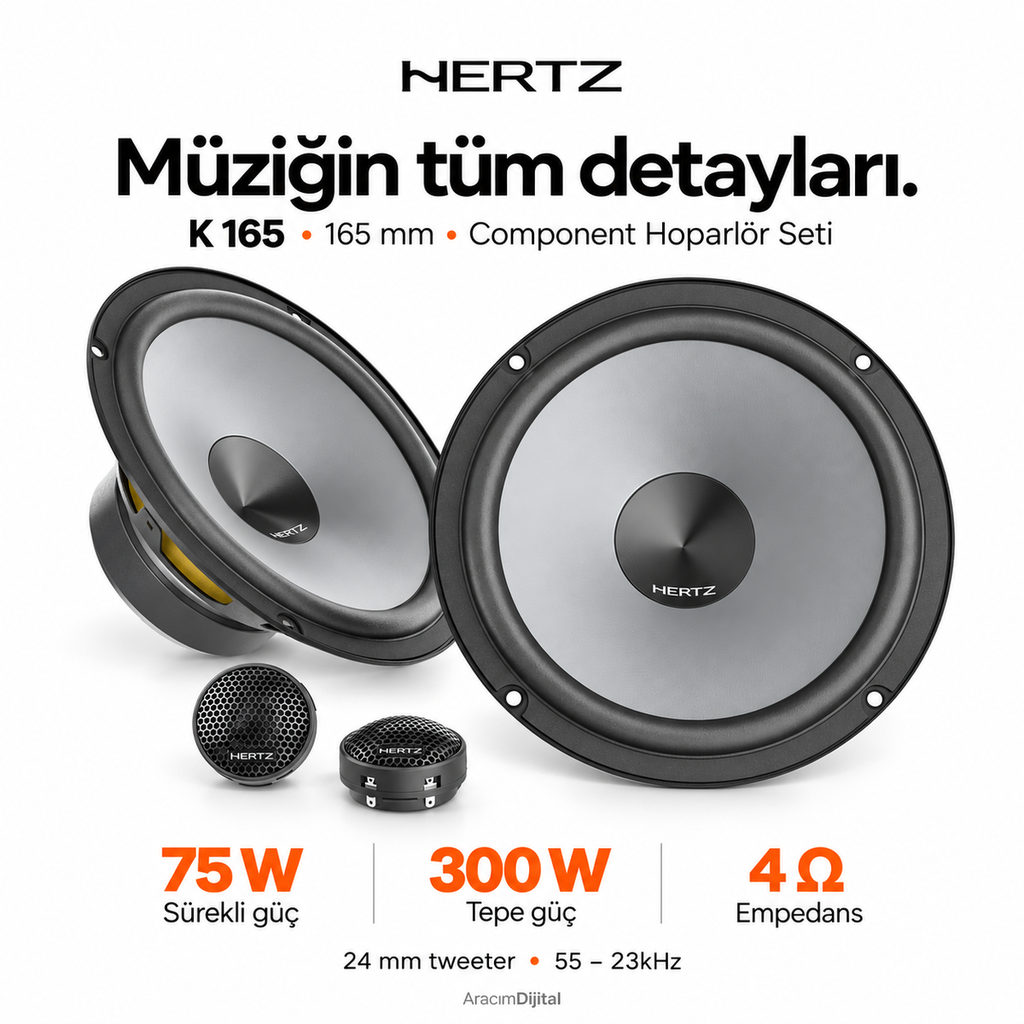 [LNV-HZ-K-165] Hertz K 165 Component Hoparlör Seti