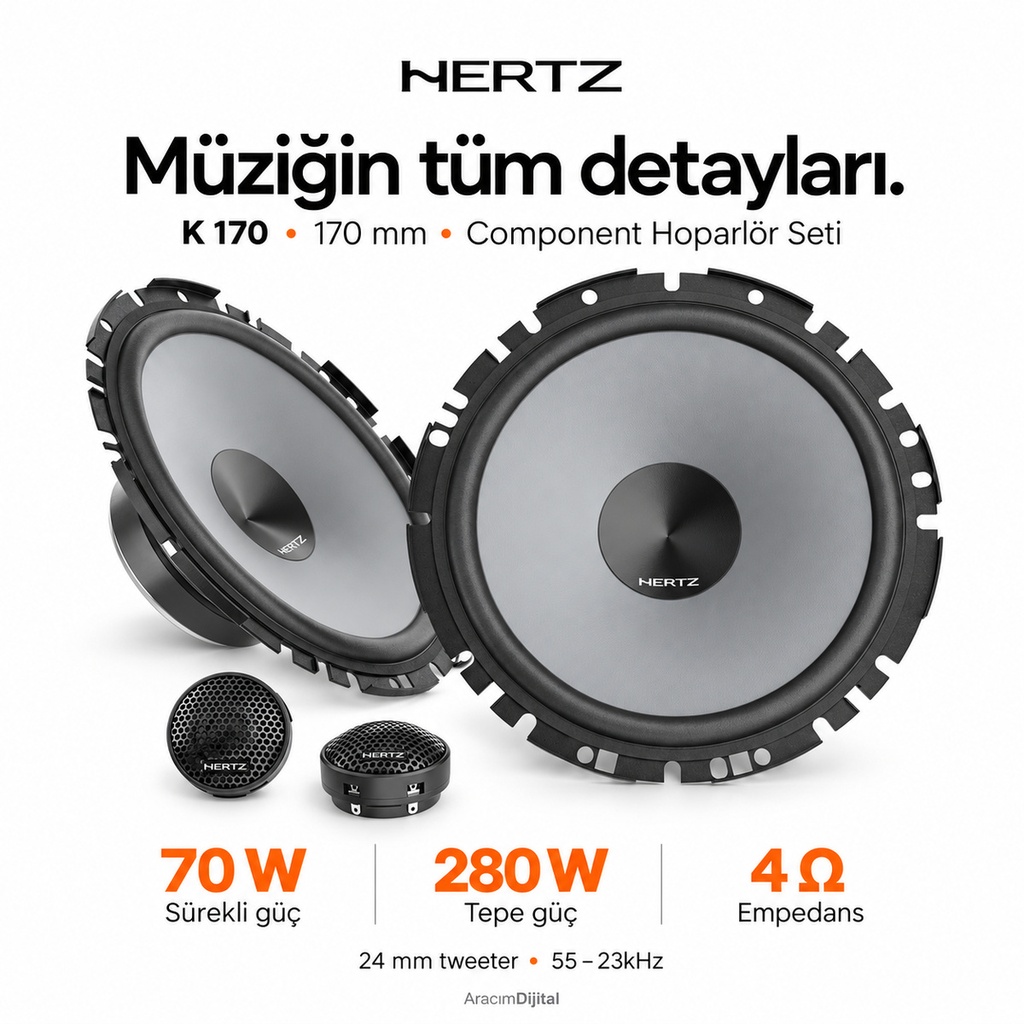 [LNV-HZ-K-170] Hertz K 170 Component Hoparlör Seti