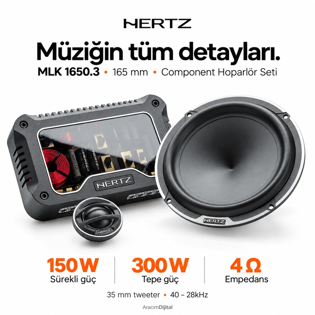 [LNV-HZ-MLK-1650.3] Hertz MLK 1650.3 Component Hoparlör Seti
