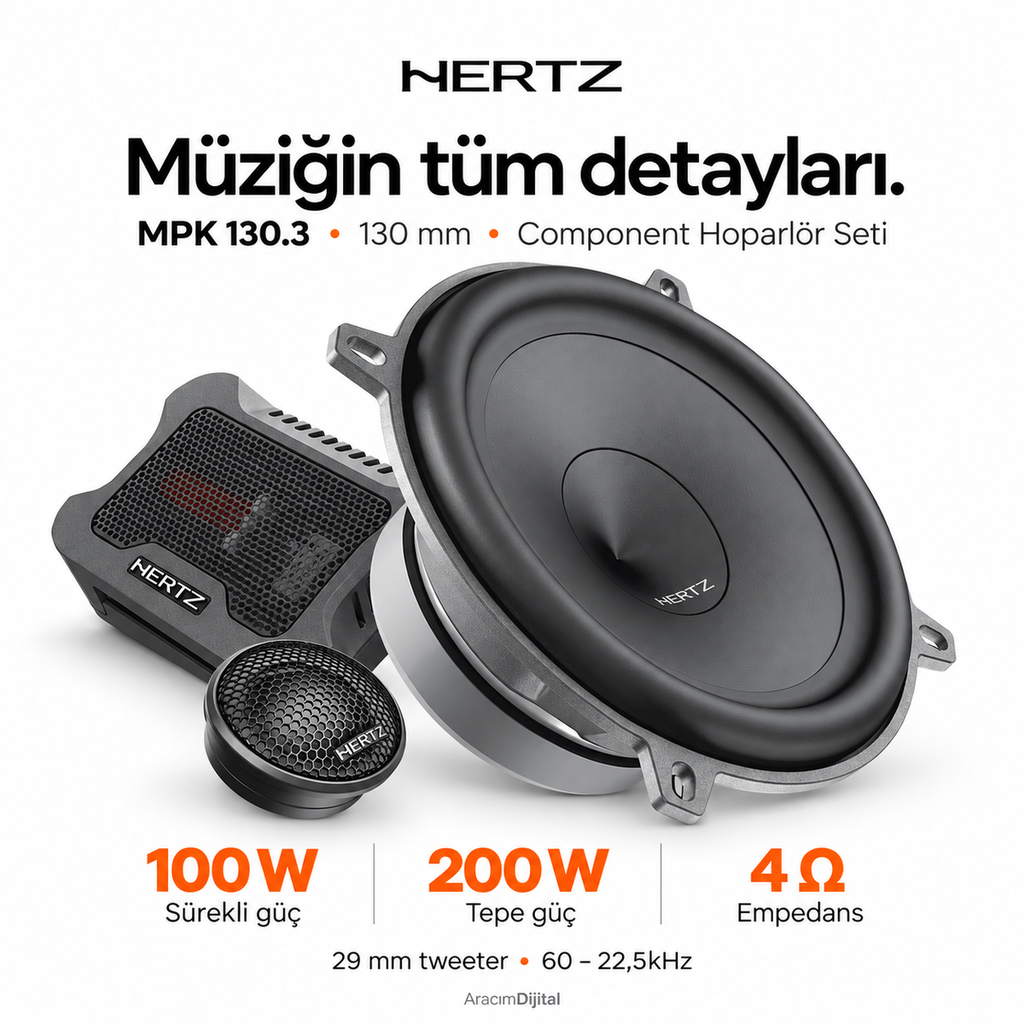 [LNV-HZ-MPK-130.3] Hertz MPK 130.3 Component Hoparlör Seti