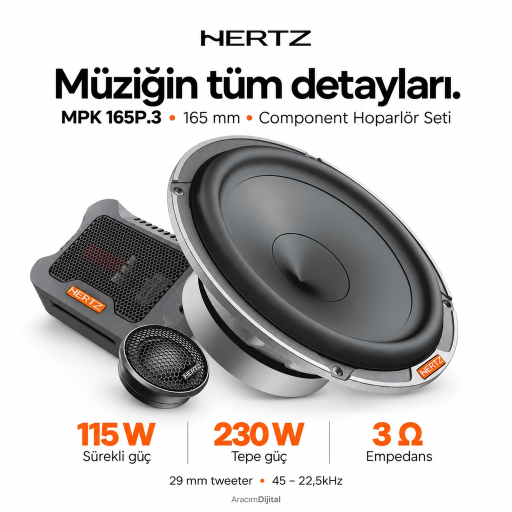 [LNV-HZ-MPK-165P.3] Hertz MPK 165P.3 Component Hoparlör Seti