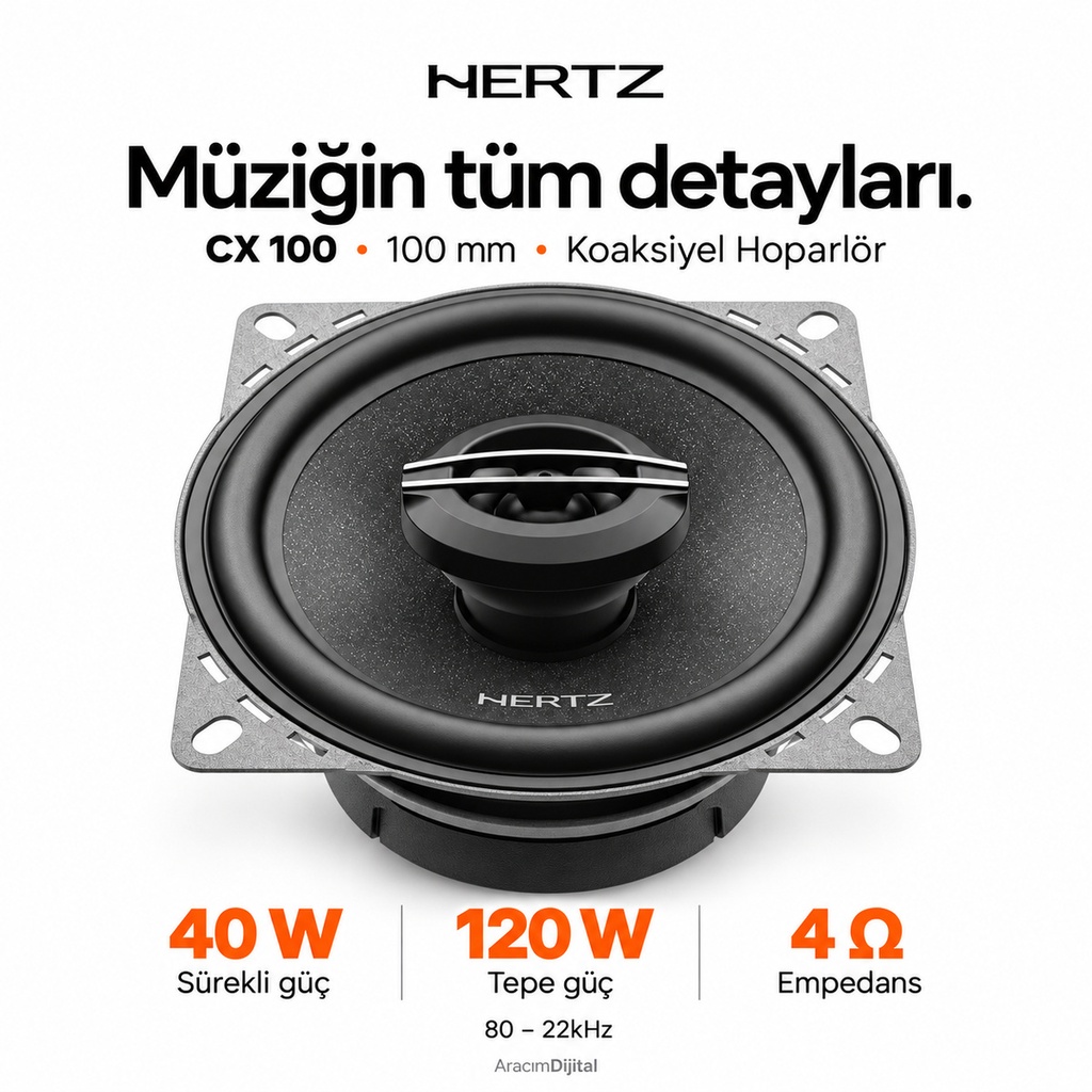 [LNV-HZ-CX-100] Hertz CX 100 Koaksiyel Hoparlör