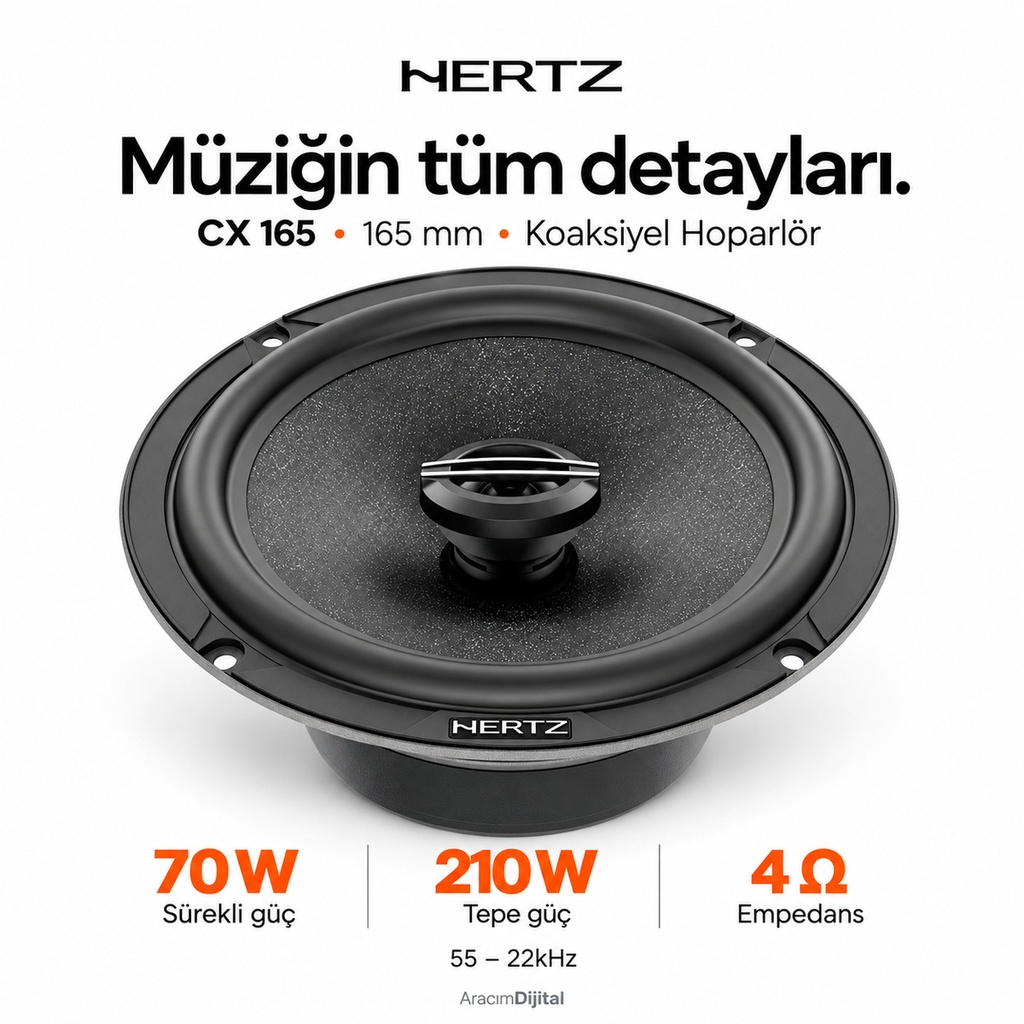 [LNV-HZ-CX-165] Hertz CX 165 Koaksiyel Hoparlör