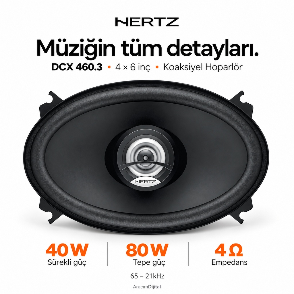 [LNV-HZ-DCX-460.3] Hertz DCX 460.3 Koaksiyel Hoparlör