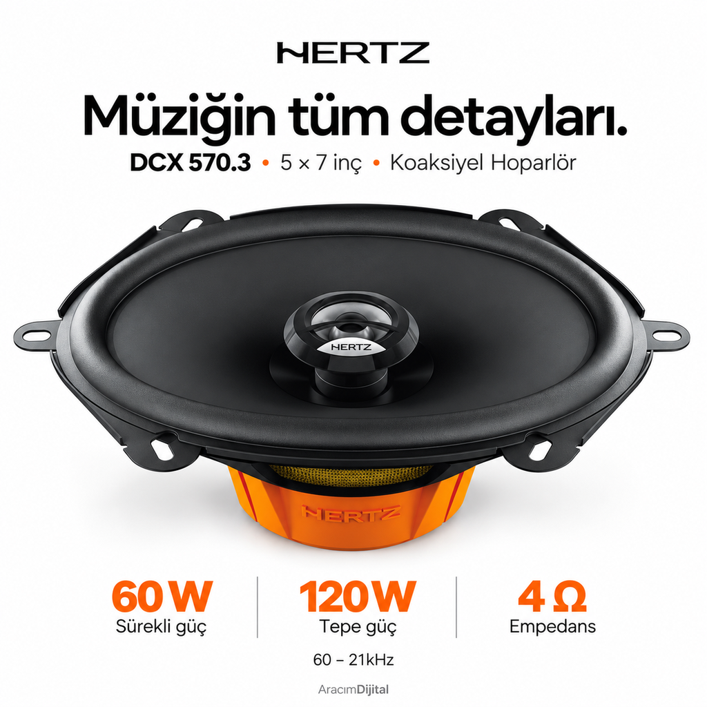 [LNV-HZ-DCX-570.3] Hertz DCX 570.3 Koaksiyel Hoparlör