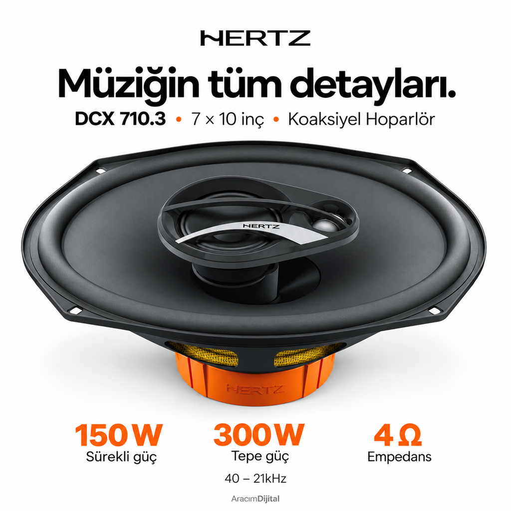 [LNV-HZ-DCX-710.3] Hertz DCX 710.3 Koaksiyel Hoparlör