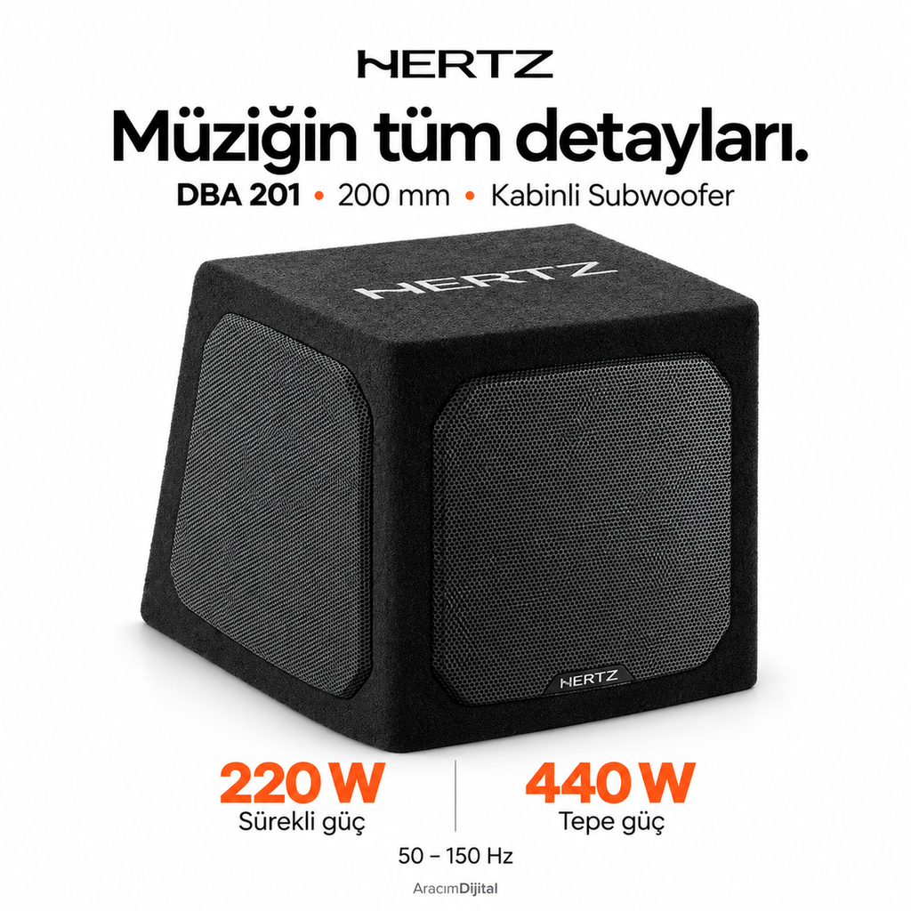 [LNV-HZ-DBA-201] Hertz DBA 201 Kabinli Subwoofer