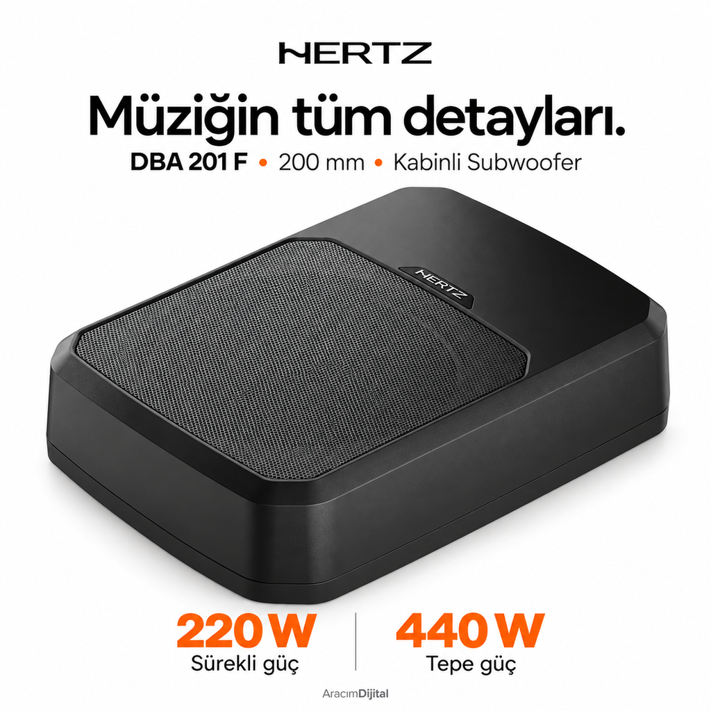 [LNV-HZ-DBA-201-F] Hertz DBA 201 F Kabinli Subwoofer