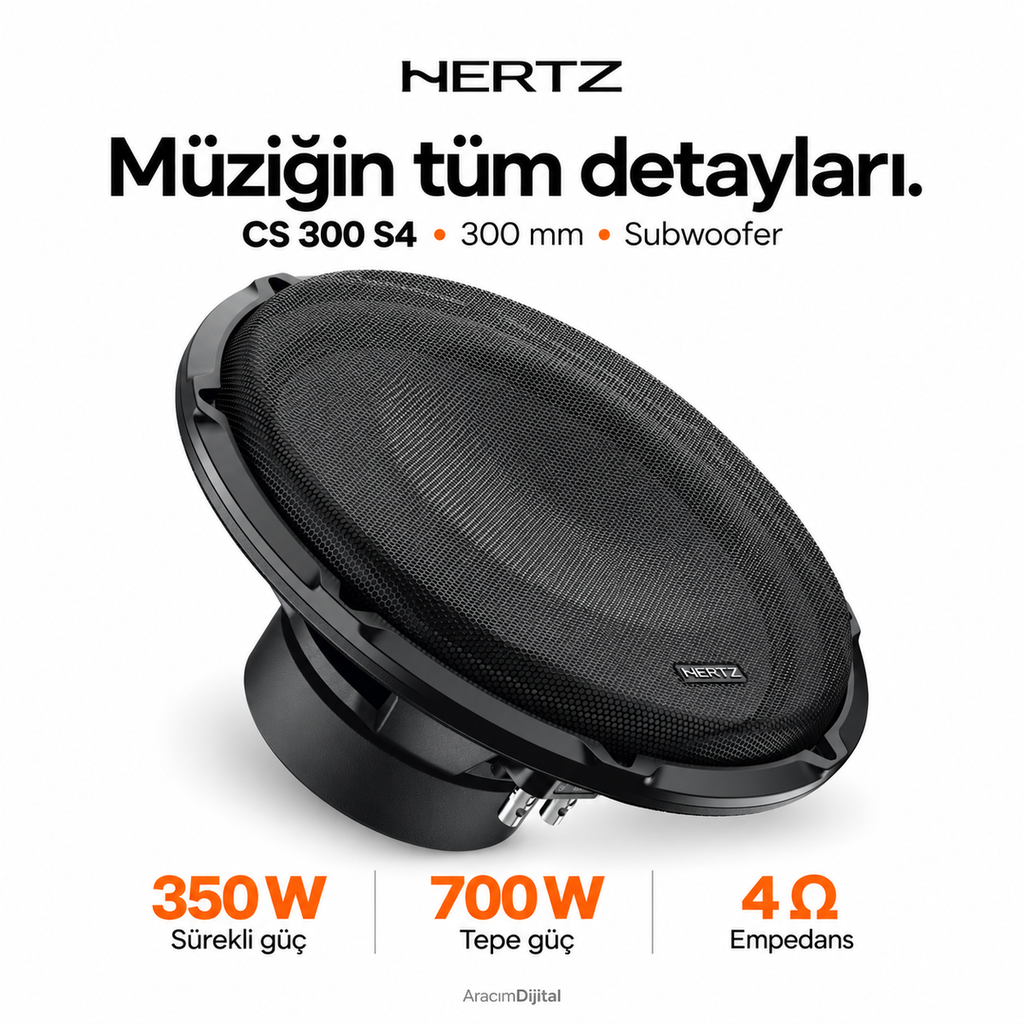 [LNV-HZ-CS-300-S4] Hertz CS 300 S4 Subwoofer