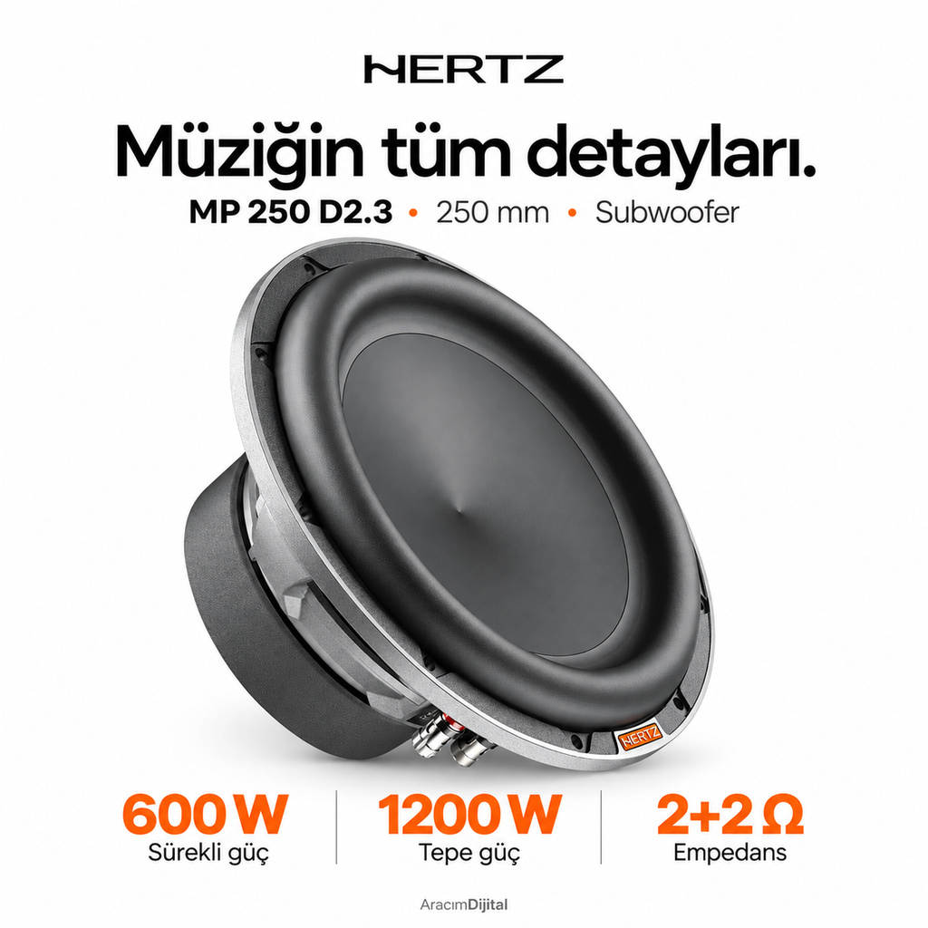 [LNV-HZ-MP-250-D2.3] Hertz MP 250 D2.3 Subwoofer