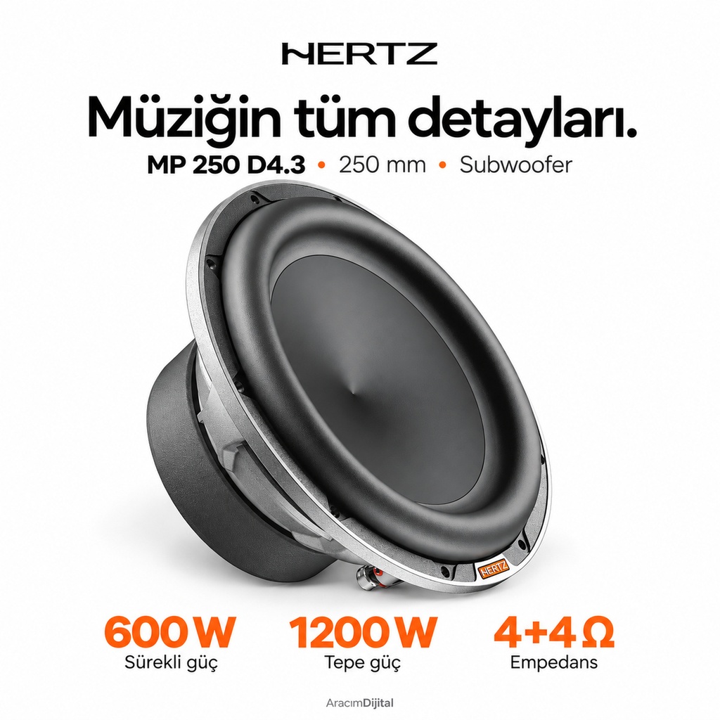 [LNV-HZ-MP-250-D4.3] Hertz MP 250 D4.3 Subwoofer