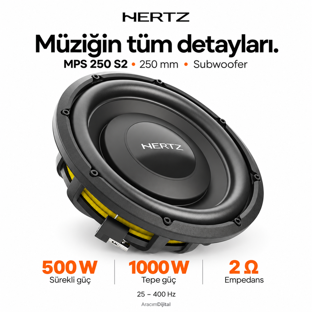 [LNV-HZ-MPS-250-S2] Hertz MPS 250 S2 Subwoofer