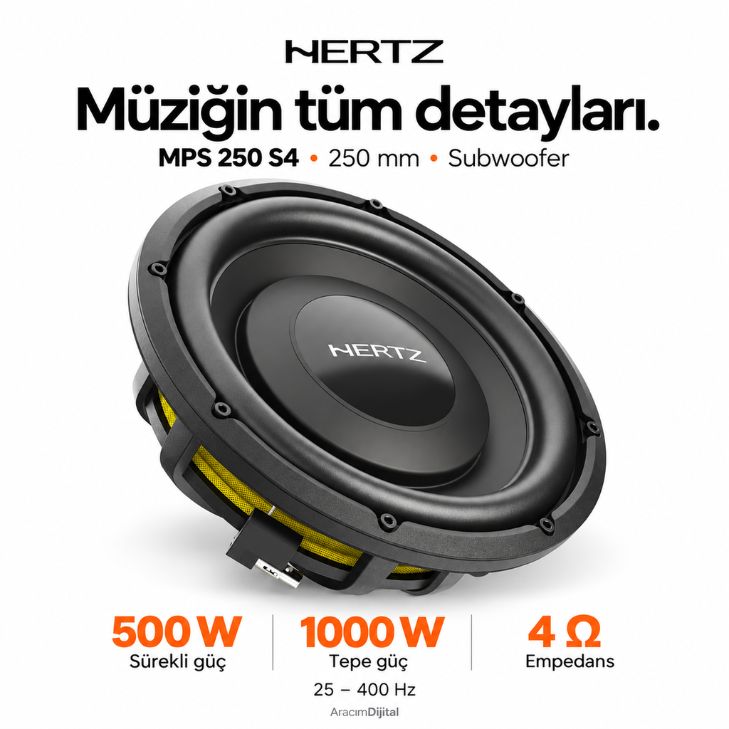 [LNV-HZ-MPS-250-S4] Hertz MPS 250 S4 Subwoofer