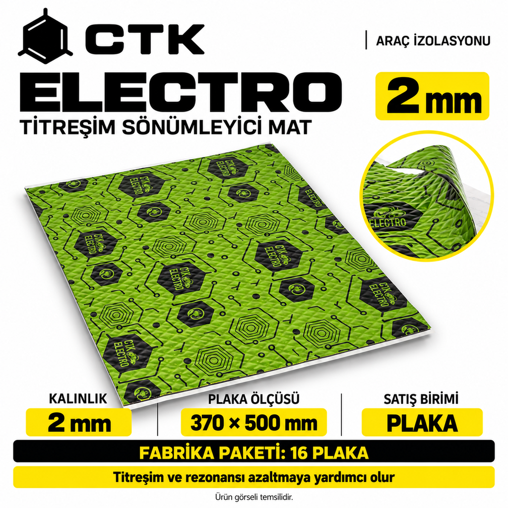 CTK Electro 2 mm — 370 × 500 mm — 16 Levha Paket