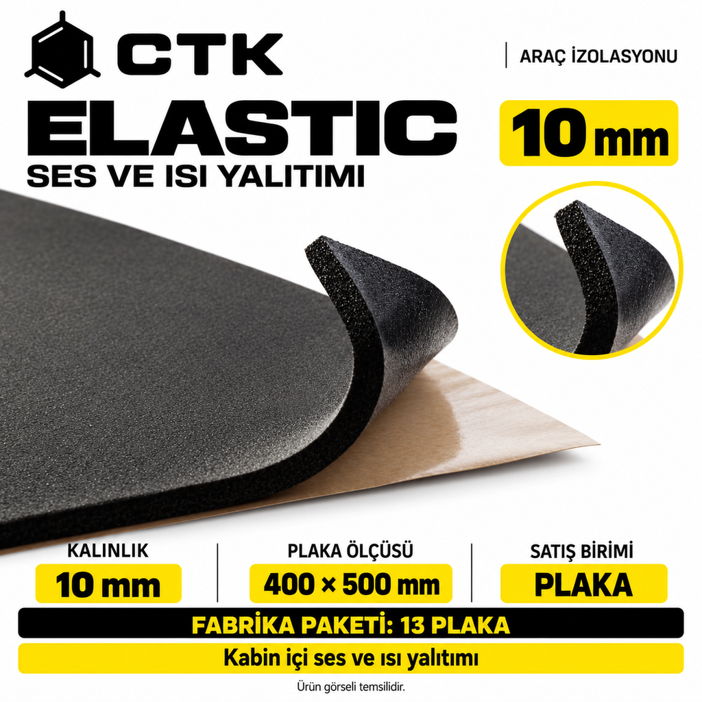 [LNV-IZ-CTK-0013] CTK Elastic Ses ve Isı Yalıtımı 10 mm — 400 × 500 mm