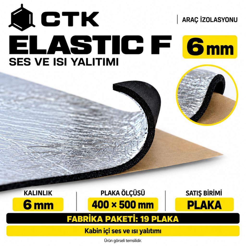 CTK Elastic F Ses ve Isı Yalıtımı 6 mm — 400 × 500 mm