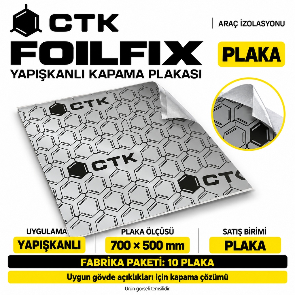 [LNV-IZ-CTK-0016] CTK Foilfix Yapışkanlı Kapama Plakası — 700 × 500 mm
