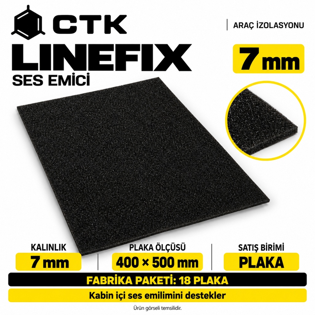 [LNV-IZ-CTK-0020] CTK Linefix Ses Emici 7 mm — 400 × 500 mm