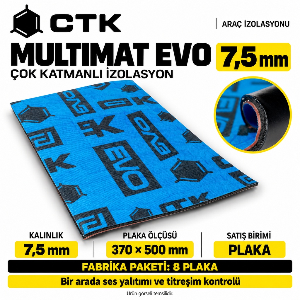 [LNV-IZ-CTK-0021] CTK Multimat Evo Çok Katmanlı İzolasyon 7,5 mm — 370 × 500 mm